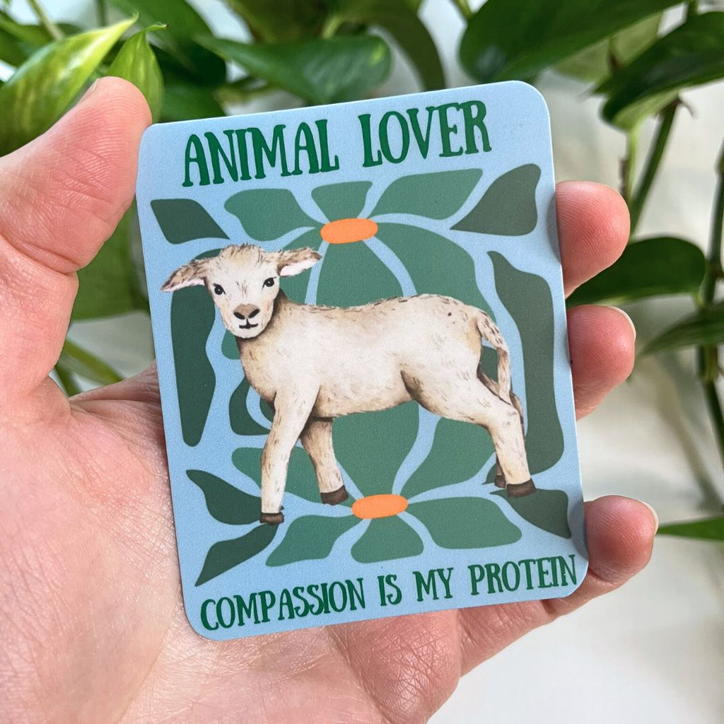 Animal Lover - Compassion is My Protein Sticker