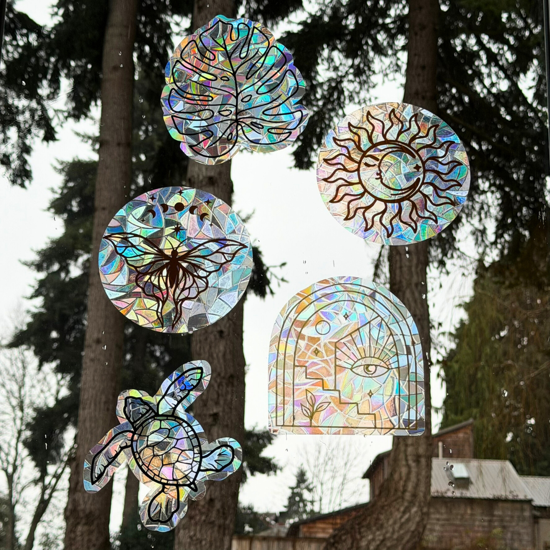 Moon Phase Suncatcher Stickers