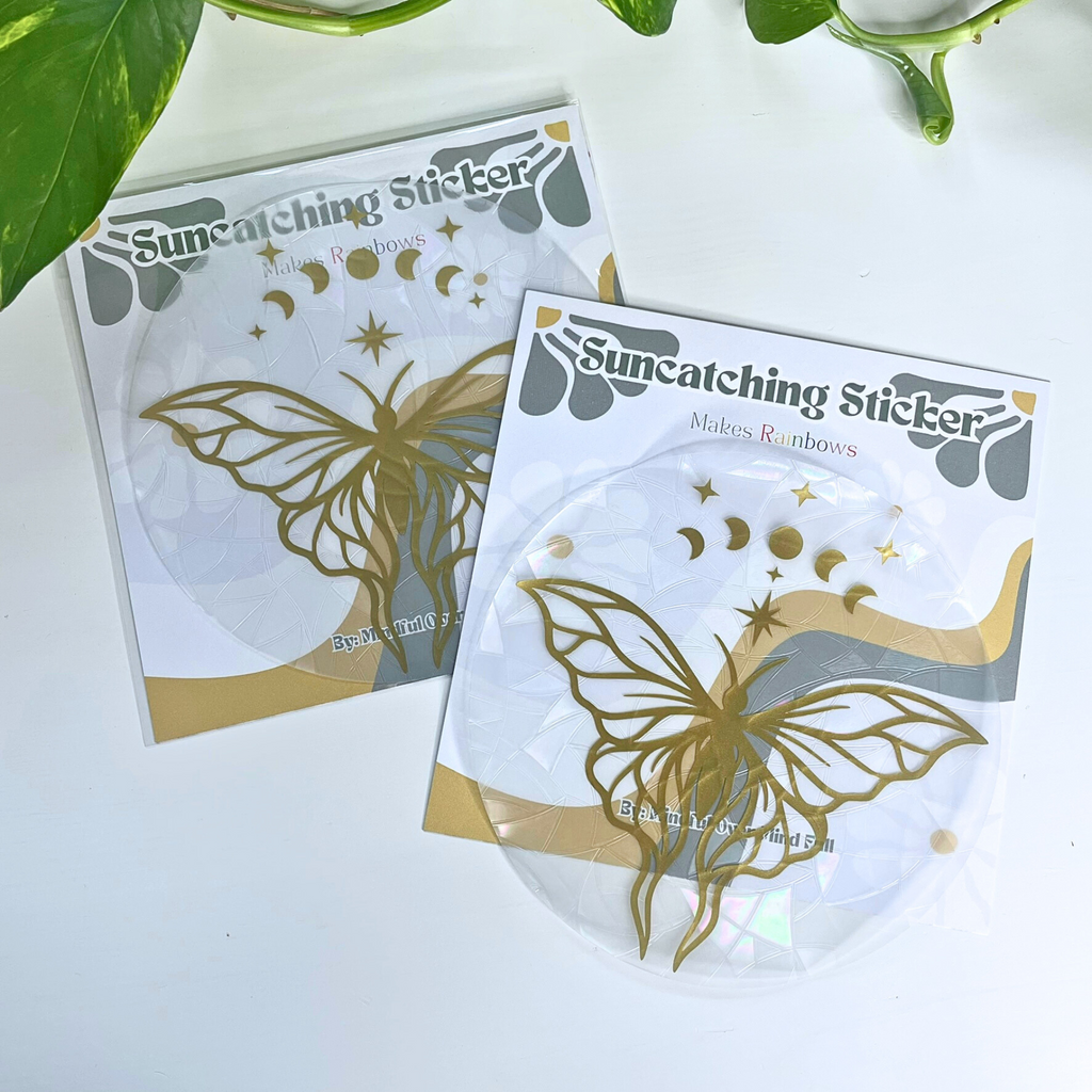 Celestial Moth Suncatcher Sticker