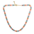 Multicolour Enamel Leaf Necklace