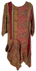 PRC6049 Avatar Pure Silk Self Pocket Tunic Dress
