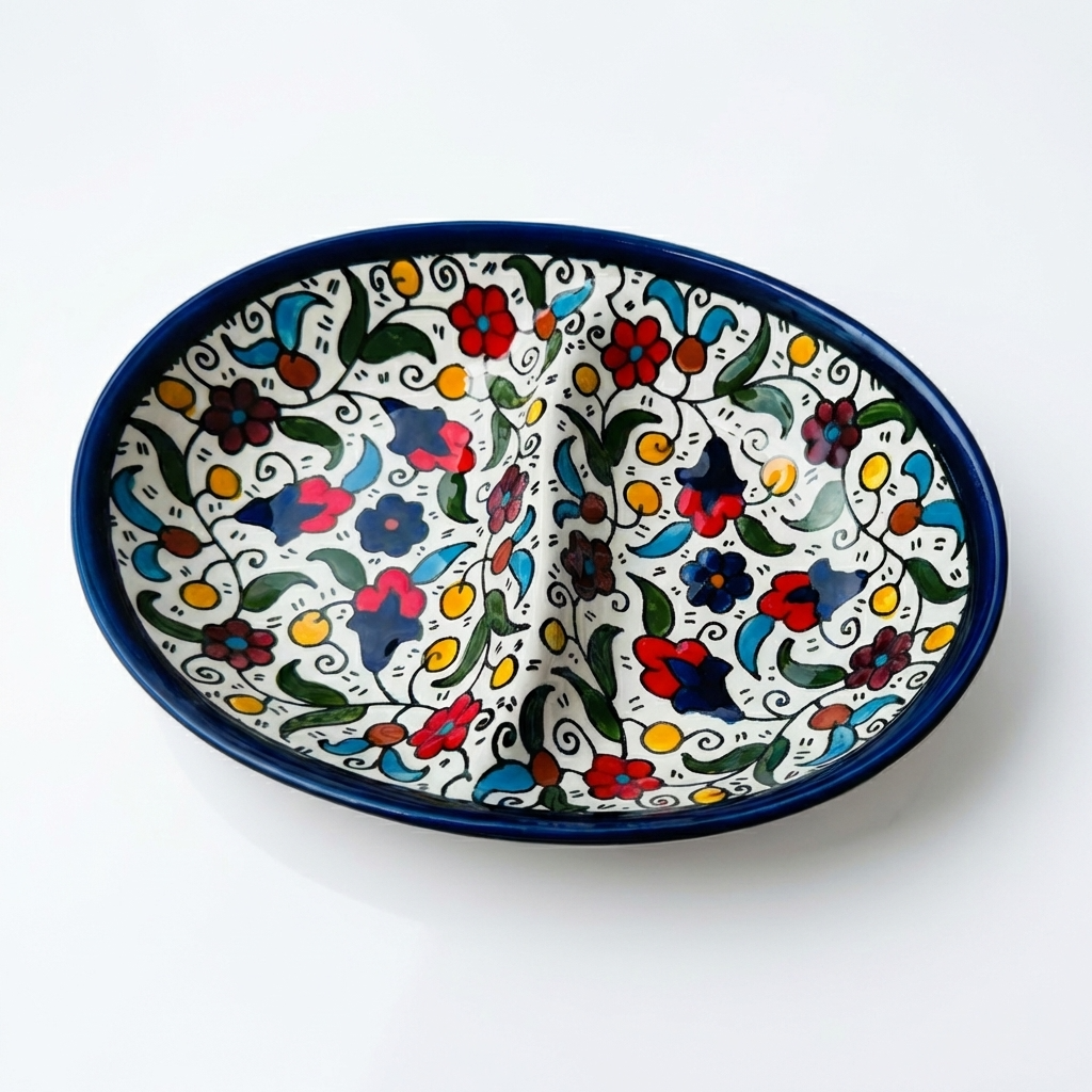Oval Double Dip Dish - Zahra