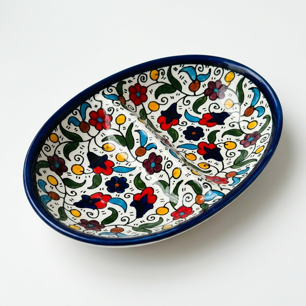 Oval Double Dip Dish - Zahra