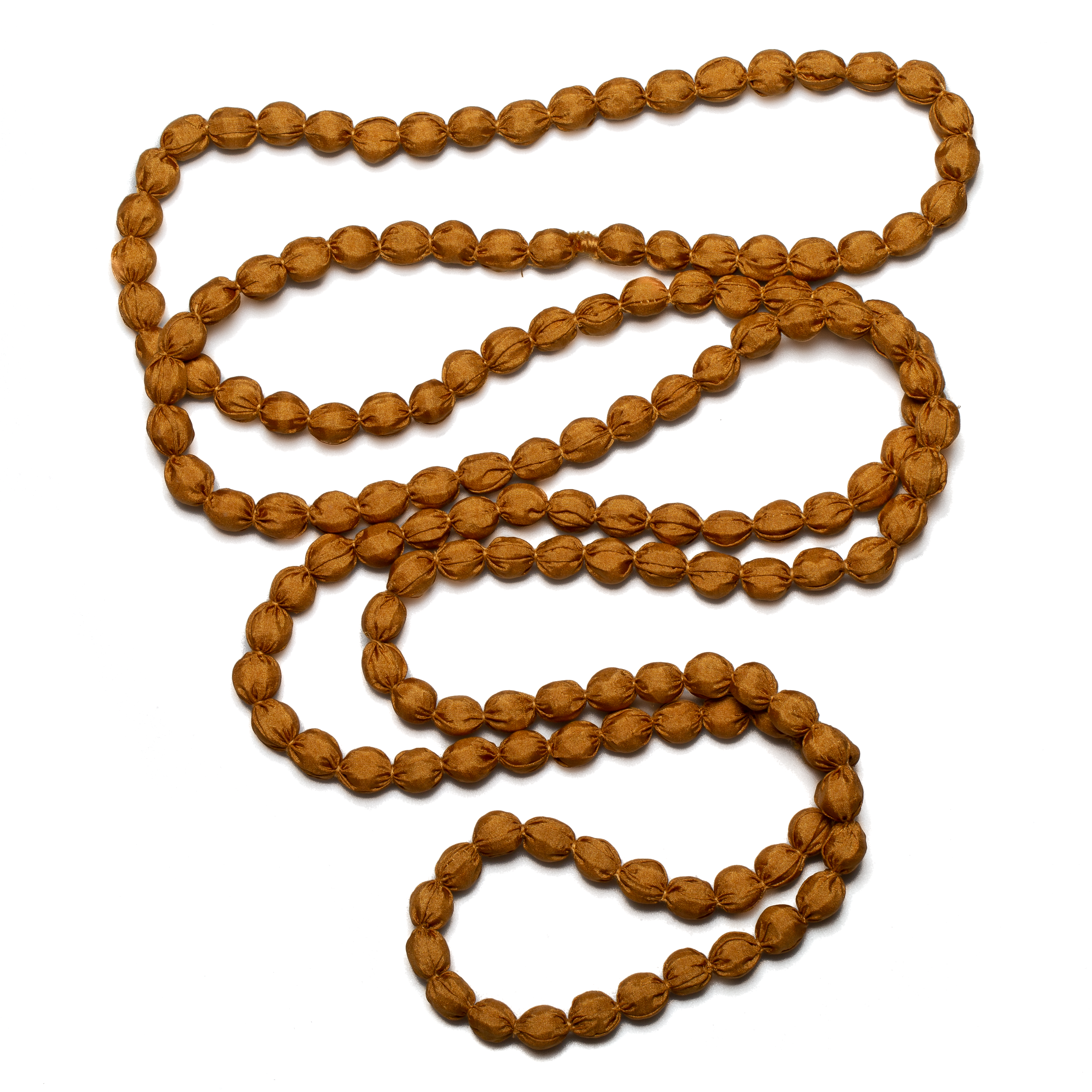 Extra Long Fabric Ball Necklace