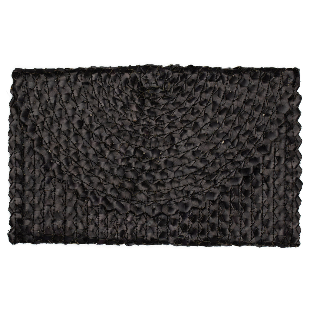 Pandan Leaf Clutch Purse - Black