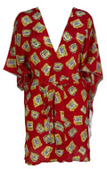 PRC6924 Avatar Pure Silk Kimono-Sleeved Jacket with Belt