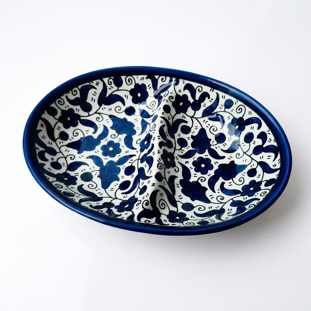Oval Double Dip Dish - Zahra