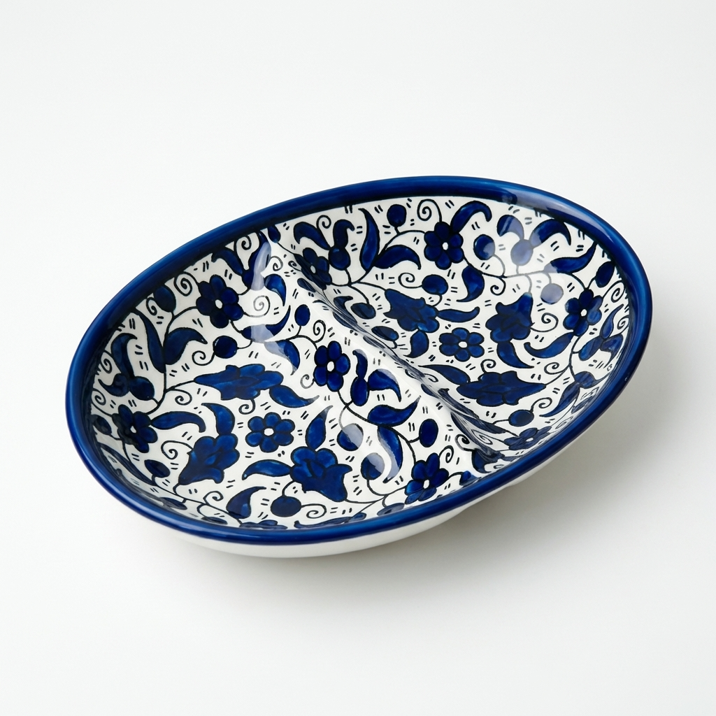 Oval Double Dip Dish - Zahra