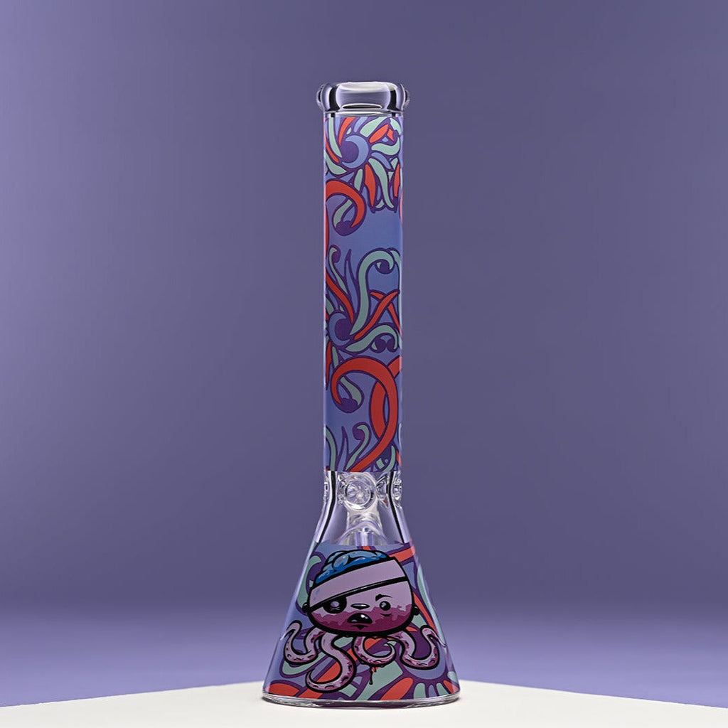 16" Octopus Beaker Bong - 9mm Thick Glass