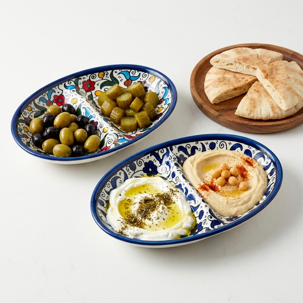 Oval Double Dip Dish - Zahra