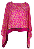 PRG7365 Sheer Avatar Pure Silk Kimono-Sleeved Top