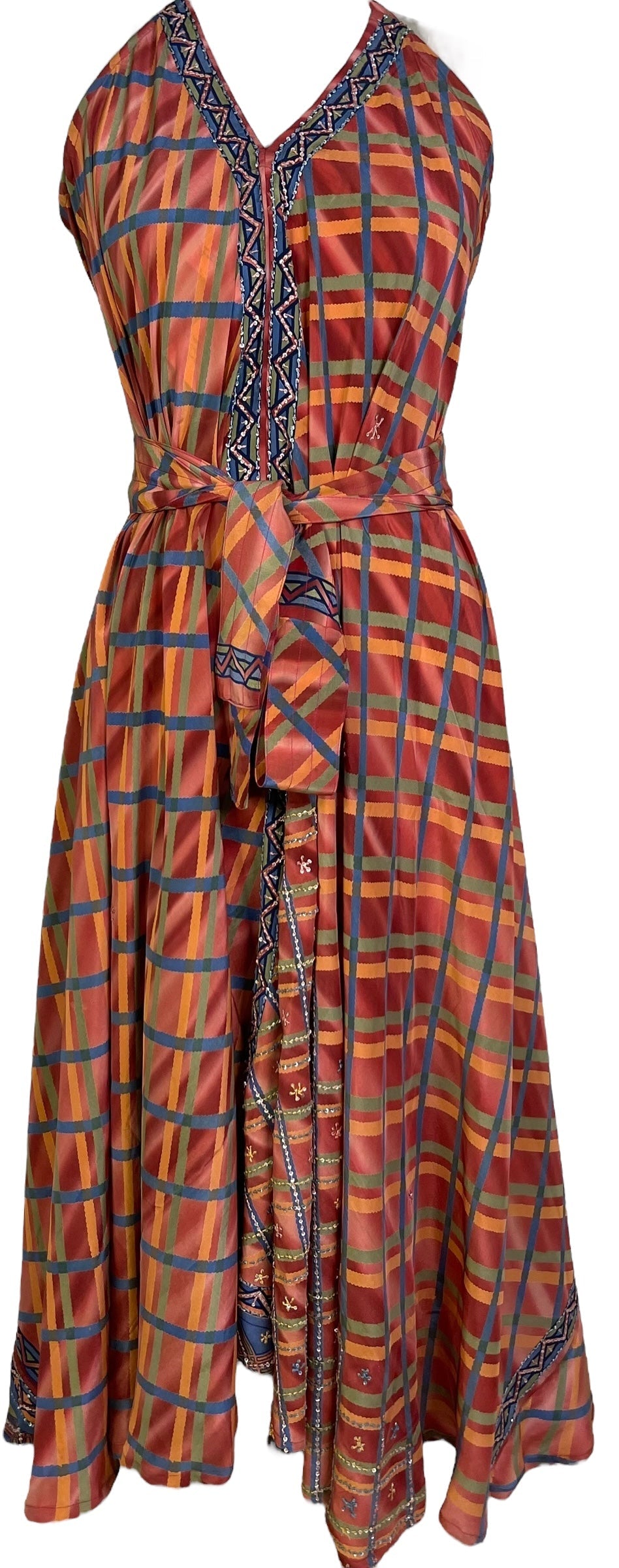 KERRI PRC7249 Avatar Pure Silk Maxi Dress with Belt