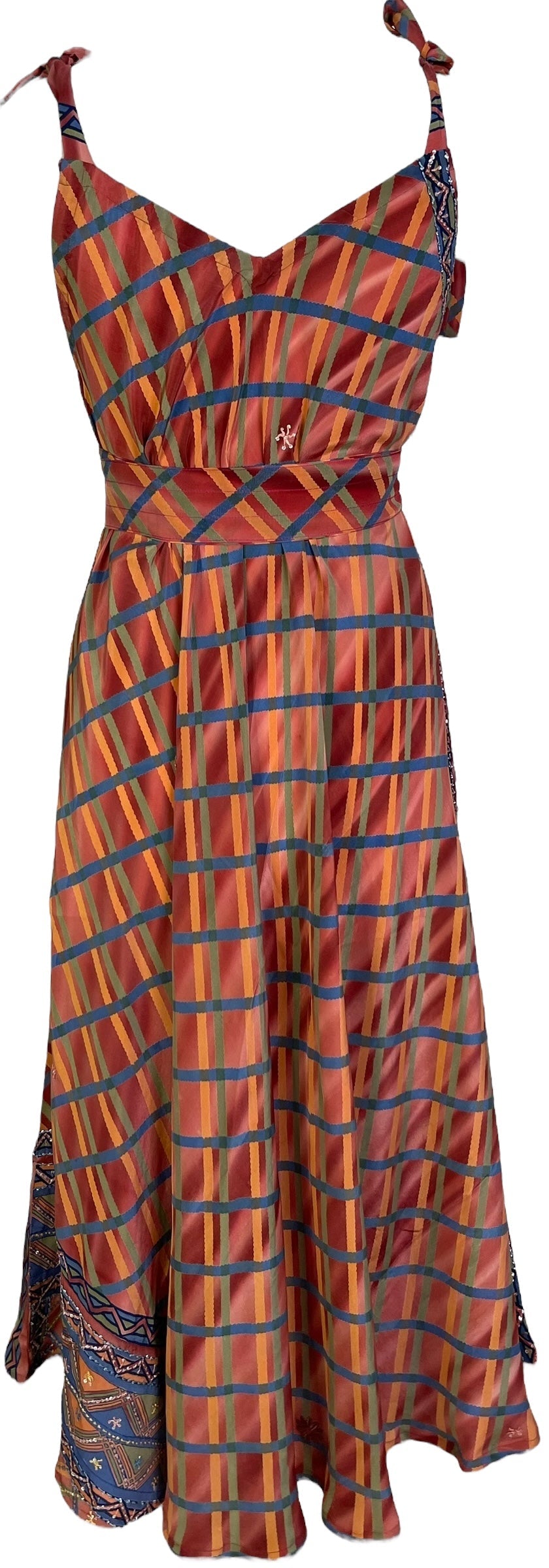 KERRI PRC7249 Avatar Pure Silk Maxi Dress with Belt