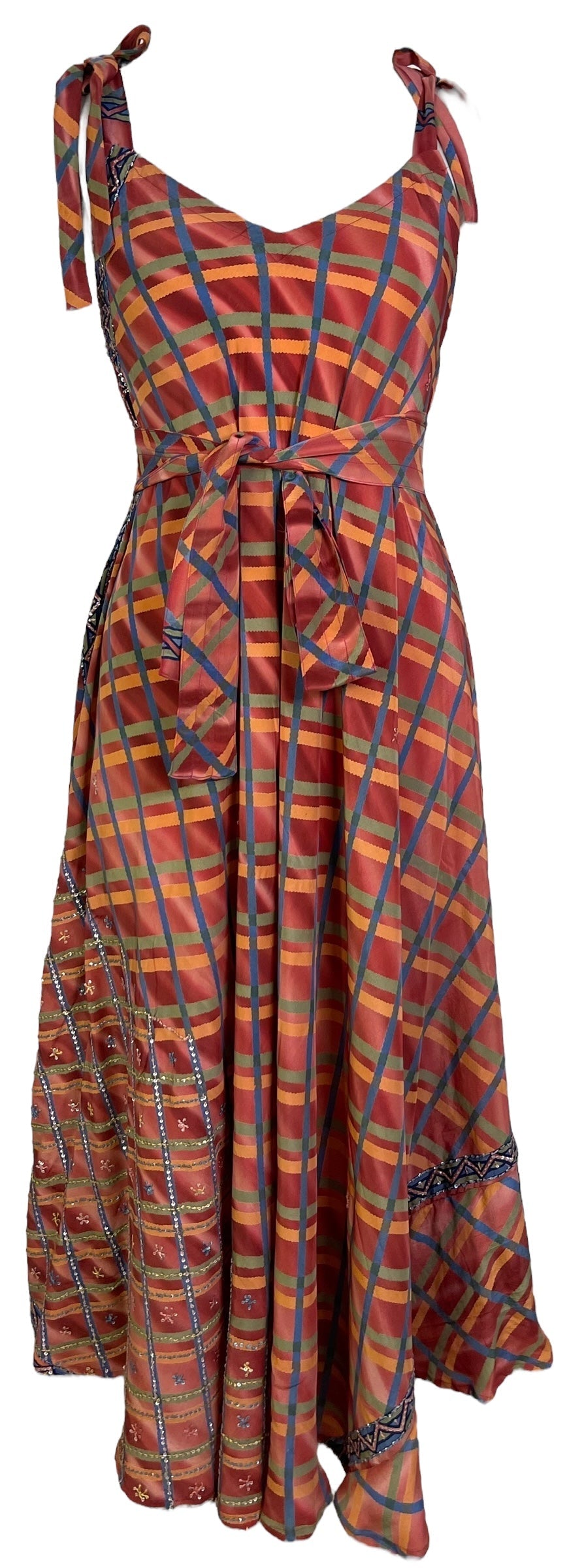 KERRI PRC7249 Avatar Pure Silk Maxi Dress with Belt