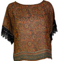 PRG6035 Sheer Avatar Pure Silk Boxy Top