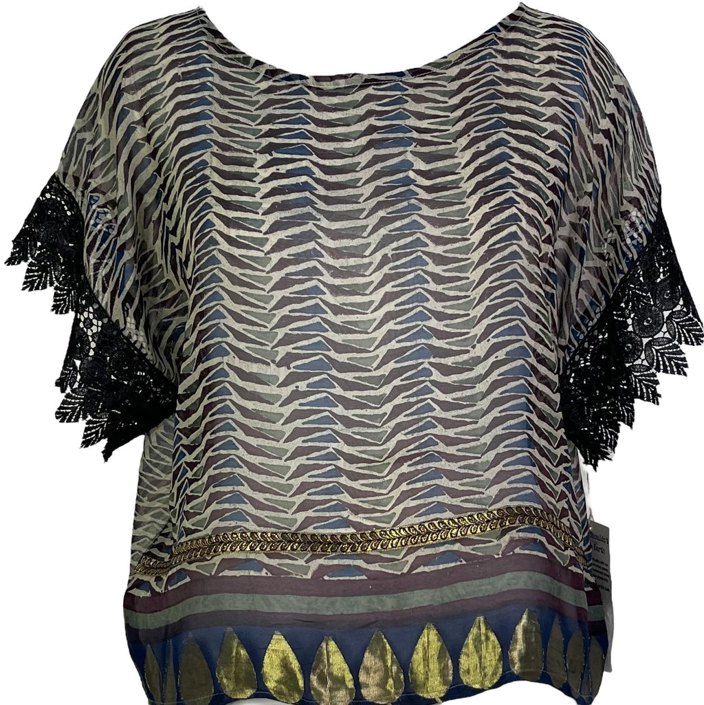 PRG7210 Sheer Avatar Pure Silk Boxy Top