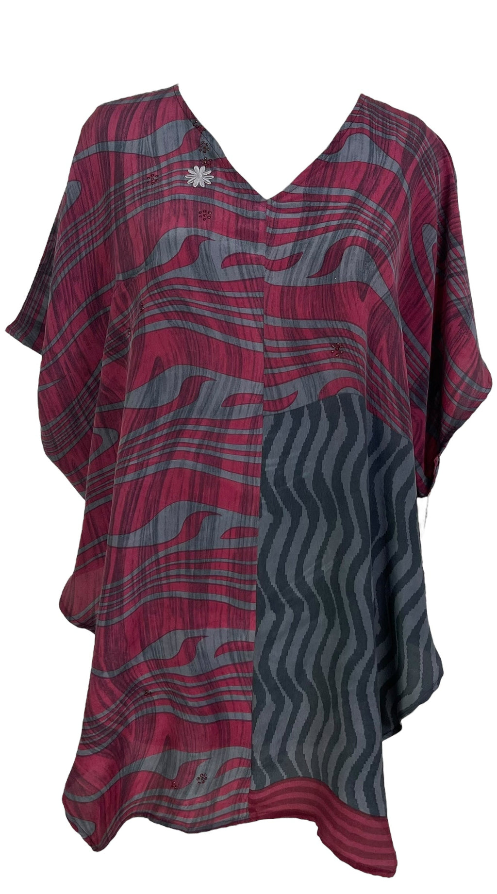 PRC7284 Avatar Pure Silk Waterfall Top