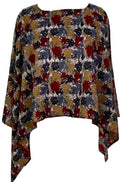 PRC7003 Avatar Pure Silk Capelet Poncho