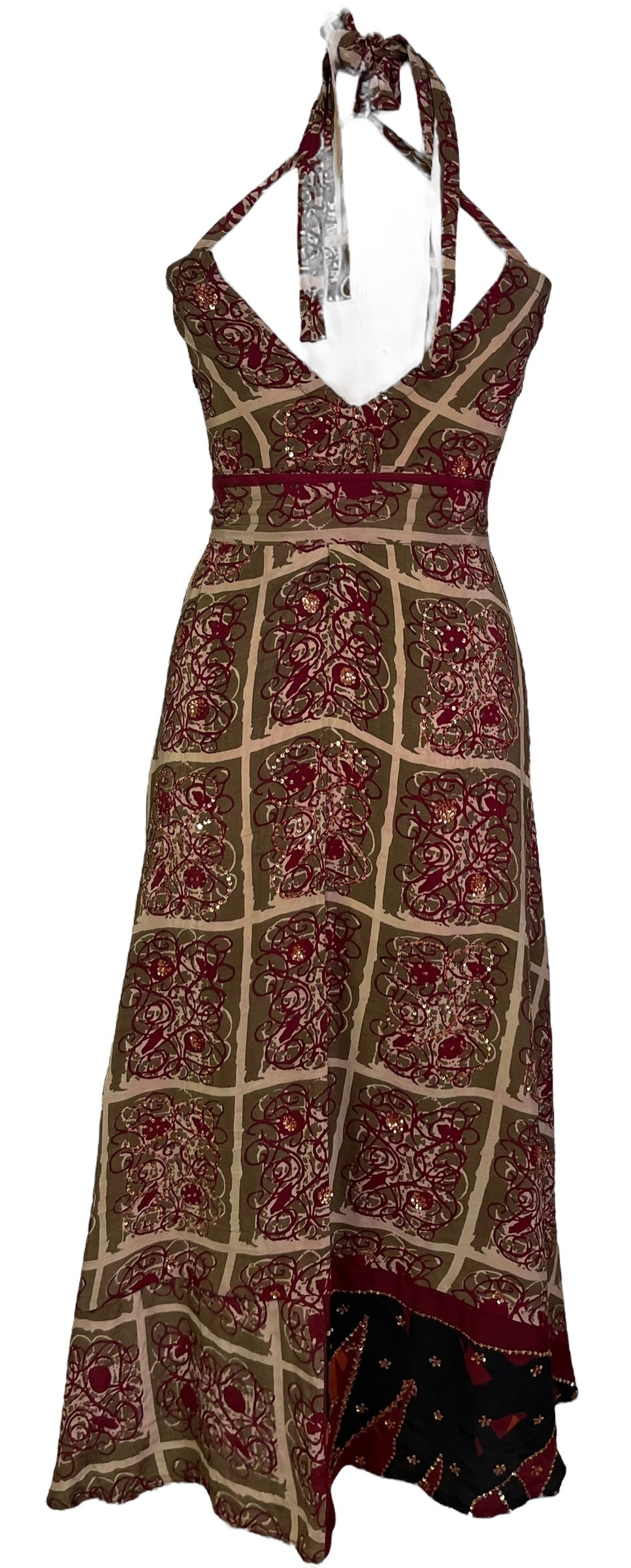 KERRI PRC7229 Avatar Pure Silk Maxi Dress with Belt