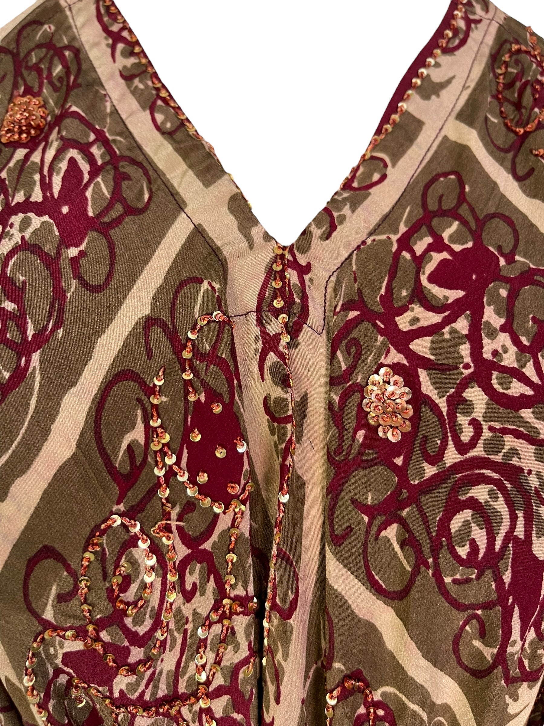 KERRI PRC7229 Avatar Pure Silk Maxi Dress with Belt