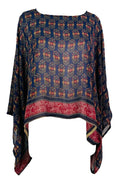PRG7334 Sheer Avatar Pure Silk Kimono-Sleeved Top