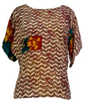 PRC6862 Avatar Pure Silk Side Slit Top