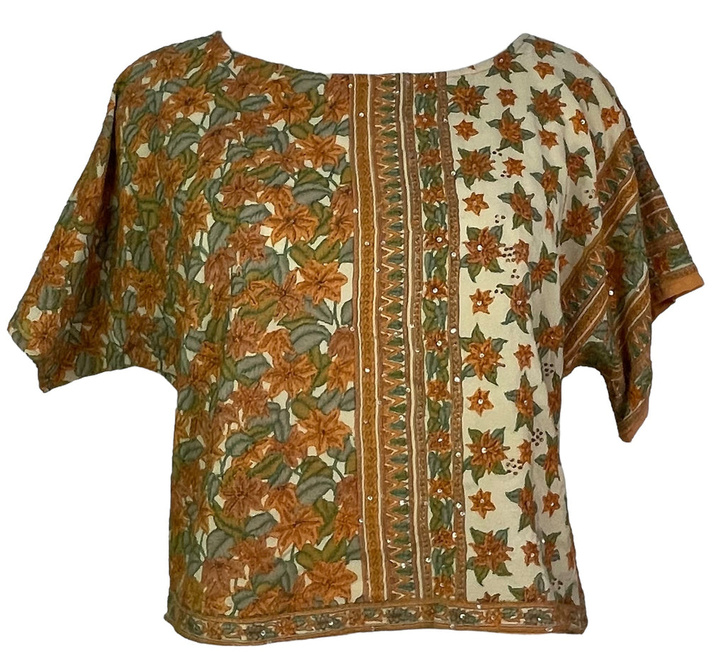 KERRI PRC7472 Avatar Pure Silk Boxy Top
