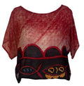 KERRI PRG6788 Sheer Avatar Pure Silk Boxy Top