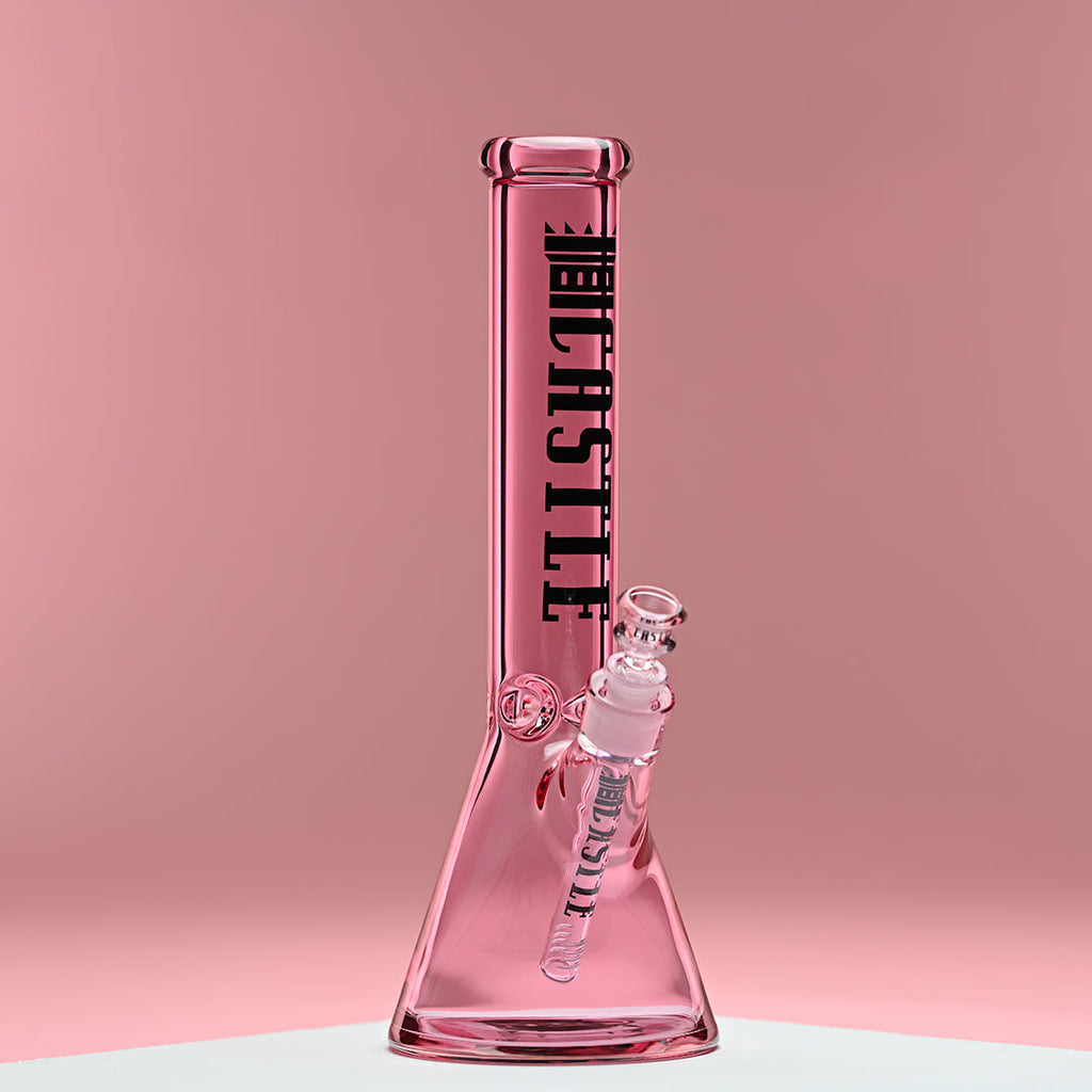 14" Electroplated Beaker Bong – 7mm Heavy Duty Glass