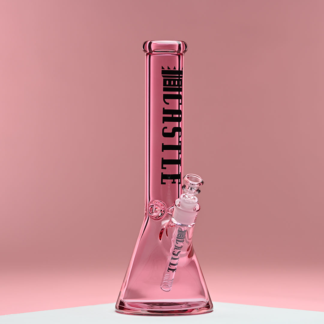 14" Electroplated Beaker Bong – 7mm Heavy Duty Glass