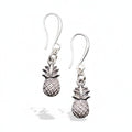 Pineapple Charm Earrings in Silver Plate