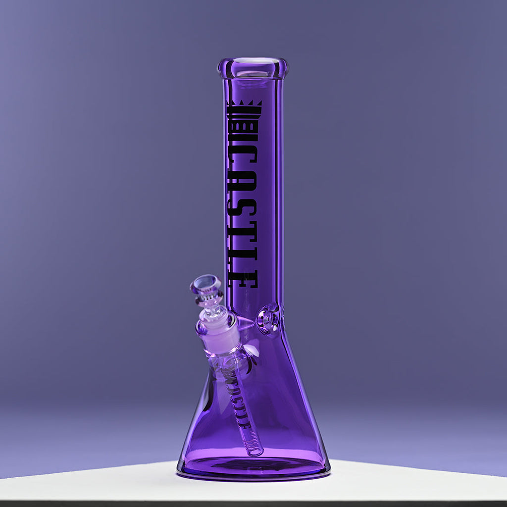 14" Electroplated Beaker Bong – 7mm Heavy Duty Glass