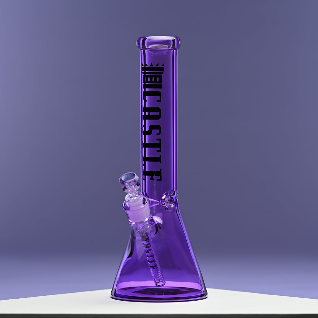 14" Electroplated Beaker Bong – 7mm Heavy Duty Glass