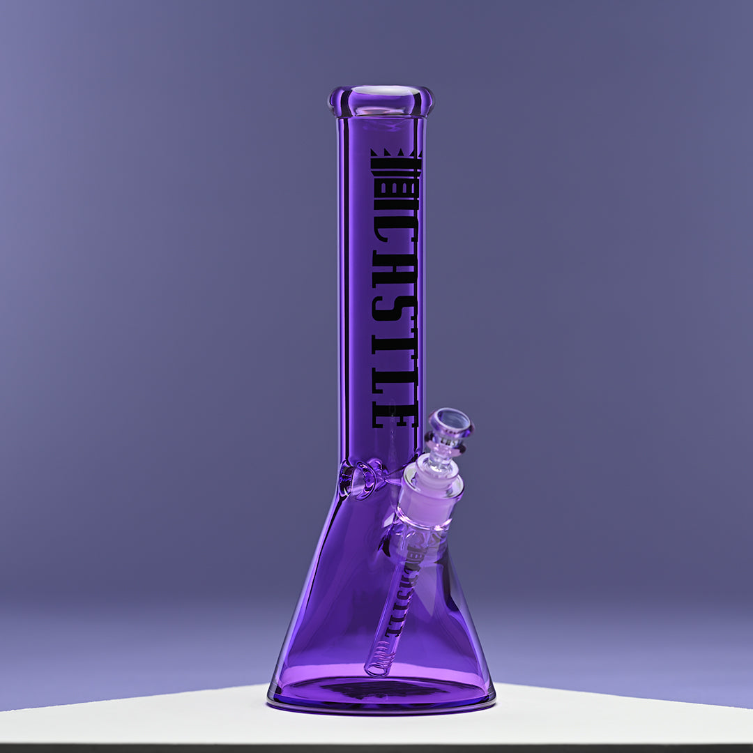 14" Electroplated Beaker Bong – 7mm Heavy Duty Glass