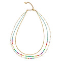 Triple Strand Multi Colour Necklace