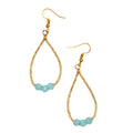 Tear Drop Earring With Crystal Beads