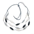 Triple Strand Resin Necklace