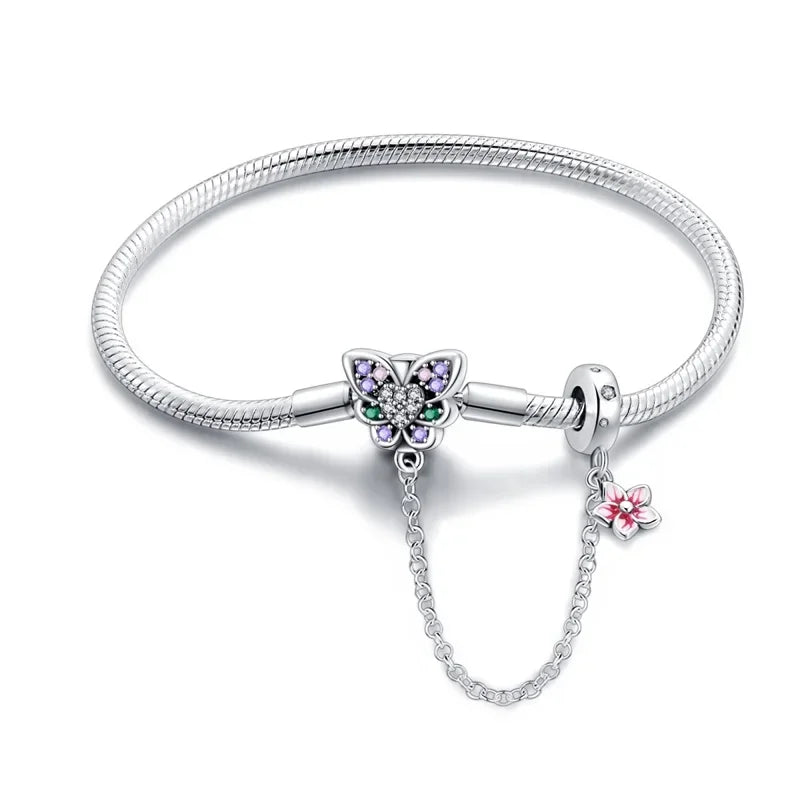 Butterfly Charm Bracelet (925 Sterling Silver)