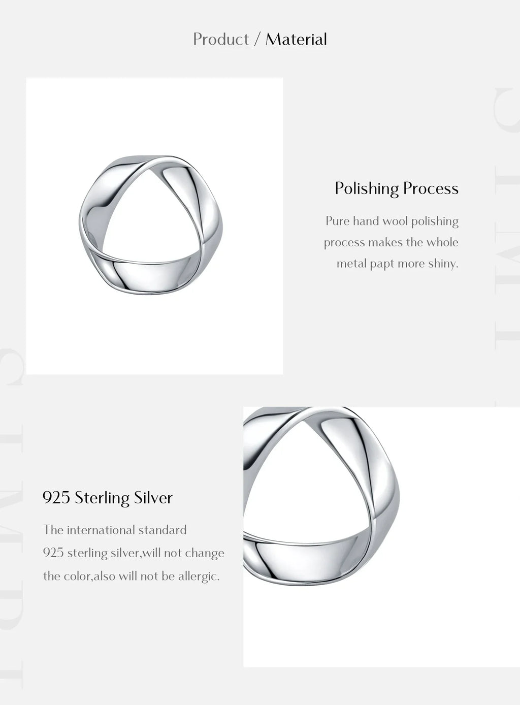 925 Sterling Silver Minimalist Wavy Stud Earrings - Women Fine Jewelry