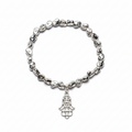 Hasma Charm Nugget Bracelet in Silver Plate