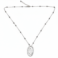 Swirl Pendant On Chain In Silver Plate