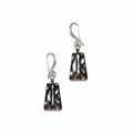 Beaten Earrings In Silver Plate