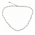 Short Star Necklace In Silver Plate