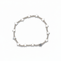 Elasticated Star Bracelet In Silver Plate