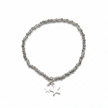 Star Charm Bracelet In Silver Plate