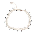 Double Disc Chain Bracelet - Silver Plate