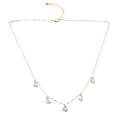 Five Heart Necklace - Silver Plate