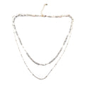 Double Chain Necklace - Silver Plate