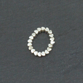 Elasticated Heart Ring In Silver Plate