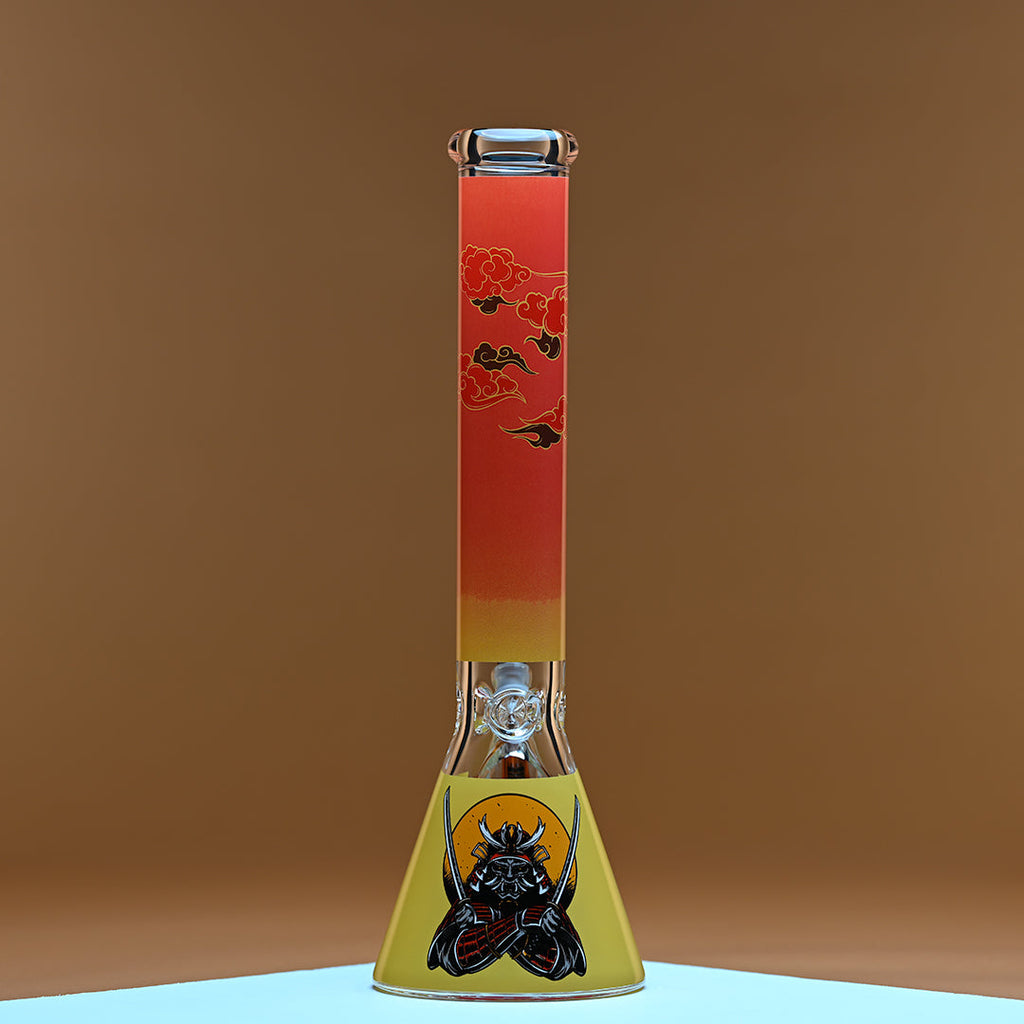 16" Samurai Beaker Bong - 9mm Thick Glass